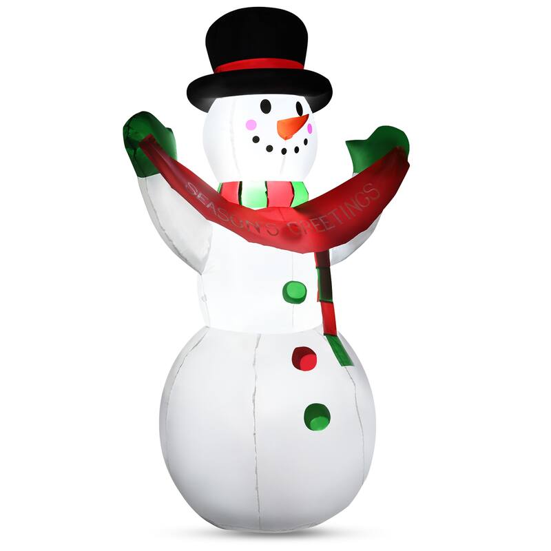 Gymax 6ft Christmas Inflatable Snowman Holiday Decoration w/ Internal - See Details