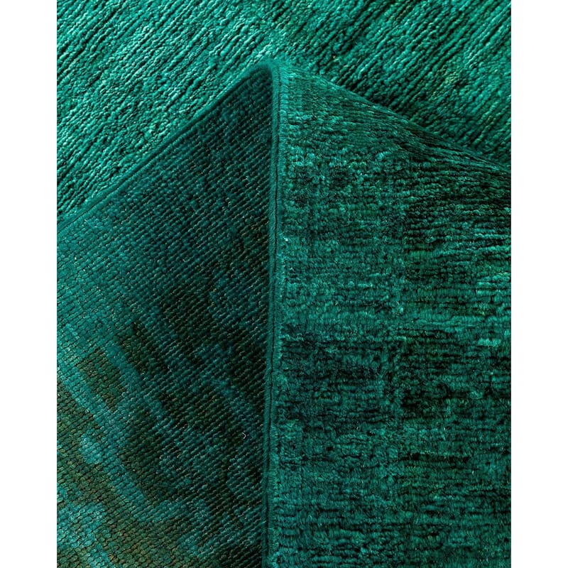 Contemporary Overdyed Wool Hand Knotted Runner - 2' 6" x 17' 5"