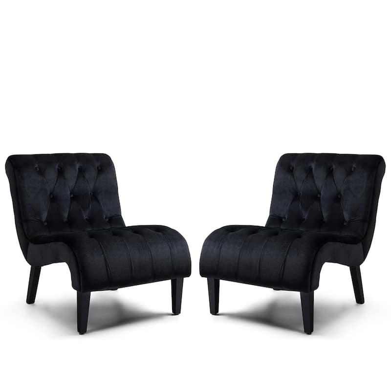 AVAWING Set of 2 Armless Accent Upholstered Lounge Chair