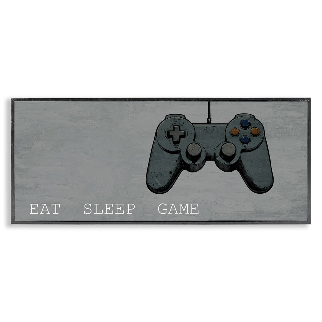 Stupell Eat Sleep Game Hobby Framed Giclee Art Design By Kim Allen