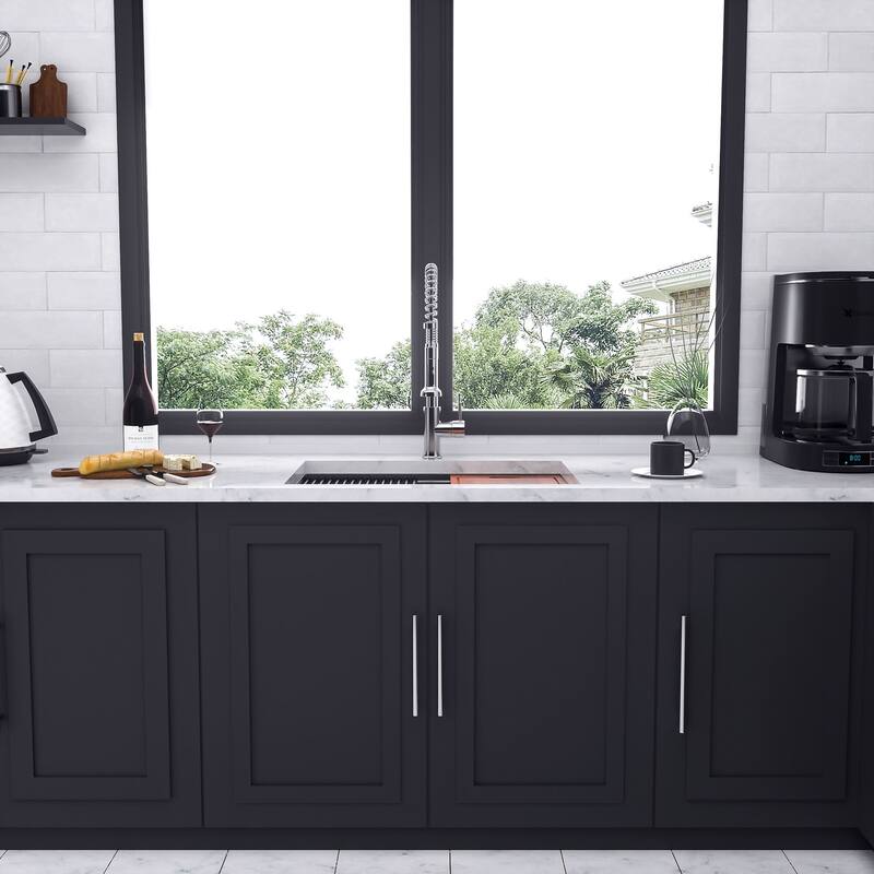 Undermount Single Bowl Stainless Steel Kitchen Sink with Workstation - 32*19