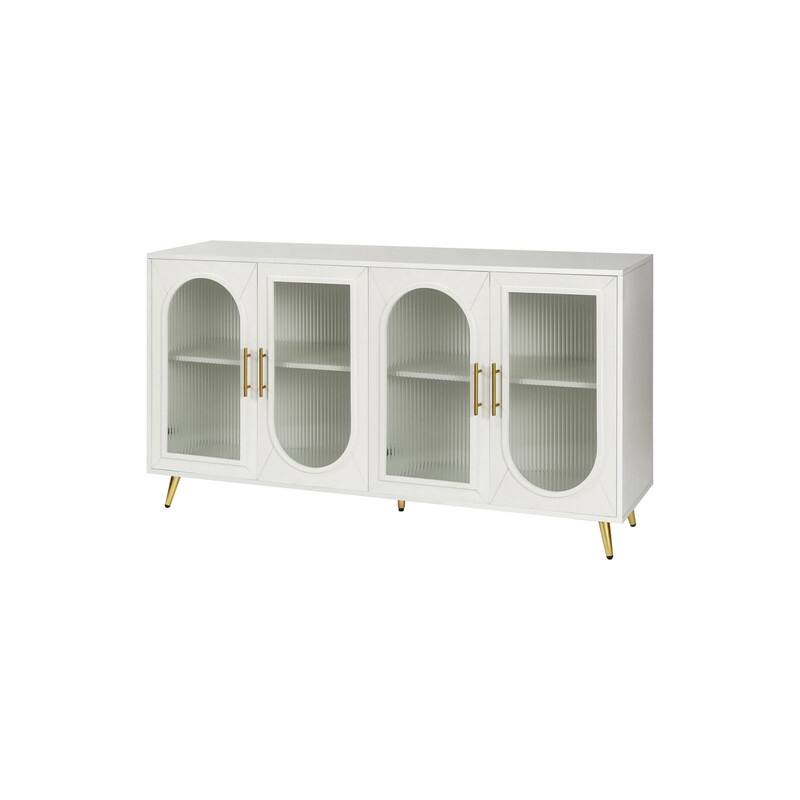 Storage Cabinet or Wood TV Stand with Adjustable Shelves