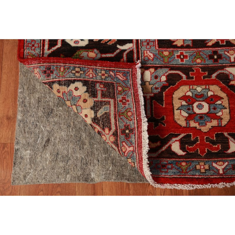 Vegetable Dye Heriz Oriental Area Rug Hand-Knotted Wool Carpet - 10'1"x 13'4"