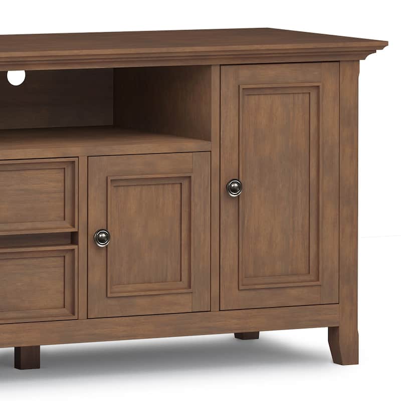 WYNDENHALL Halifax 72 inch Wide Solid Wood Transitional TV Stand - 72"w x 19"d x 26" h