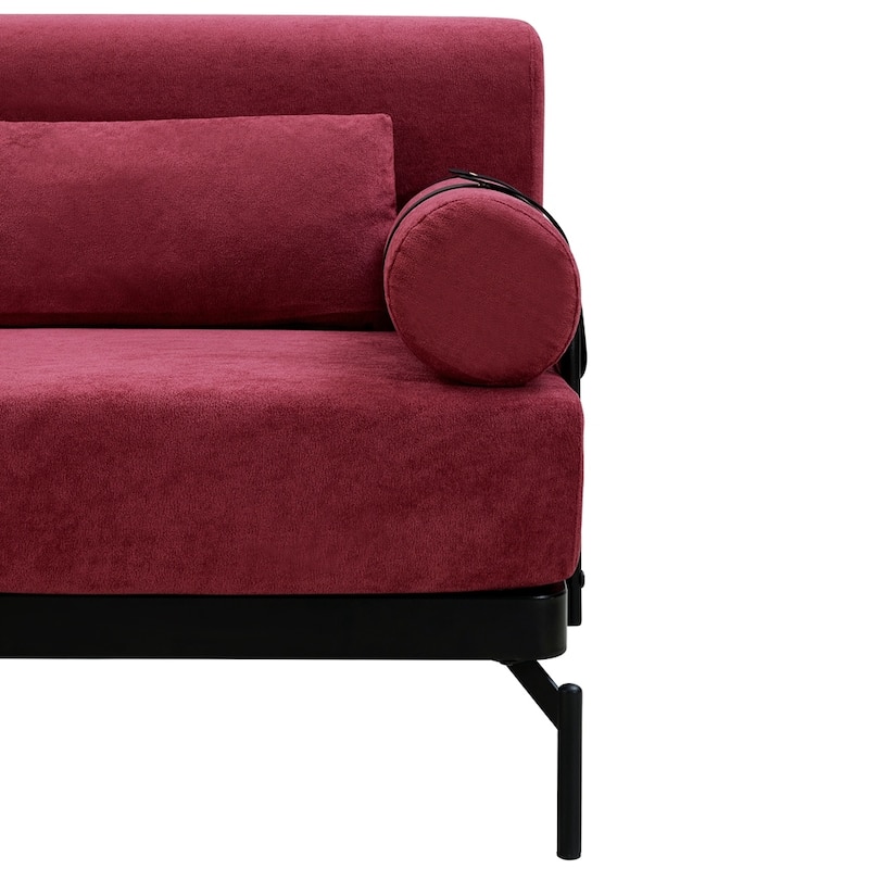 59 Inch Sofa Couch 2-Seater Sofa with Flexible USB Ports