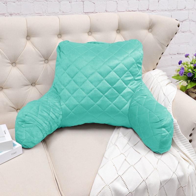 Velvet Do-It-Yourself Bedrest Reading Pillow Cover and Filling