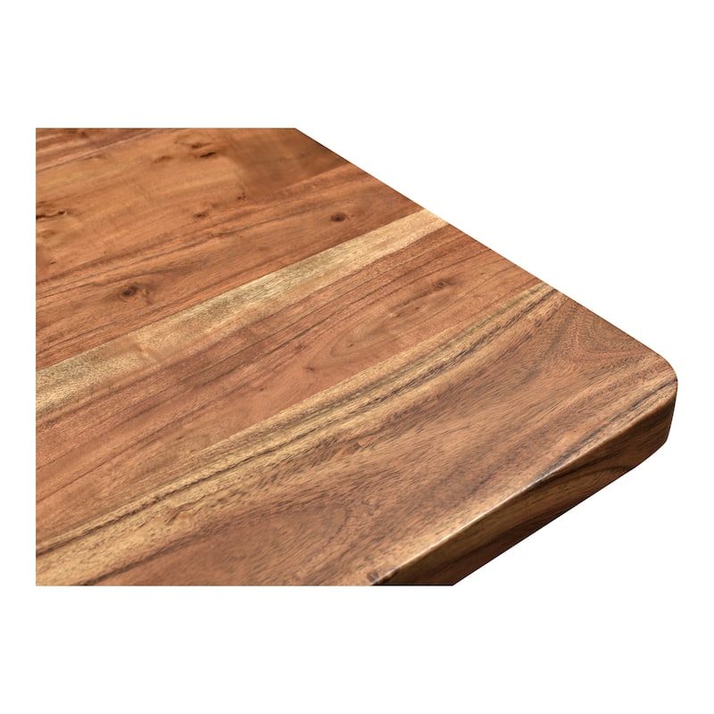 Aurelle Home Solid Caramel Industrial Bar Table