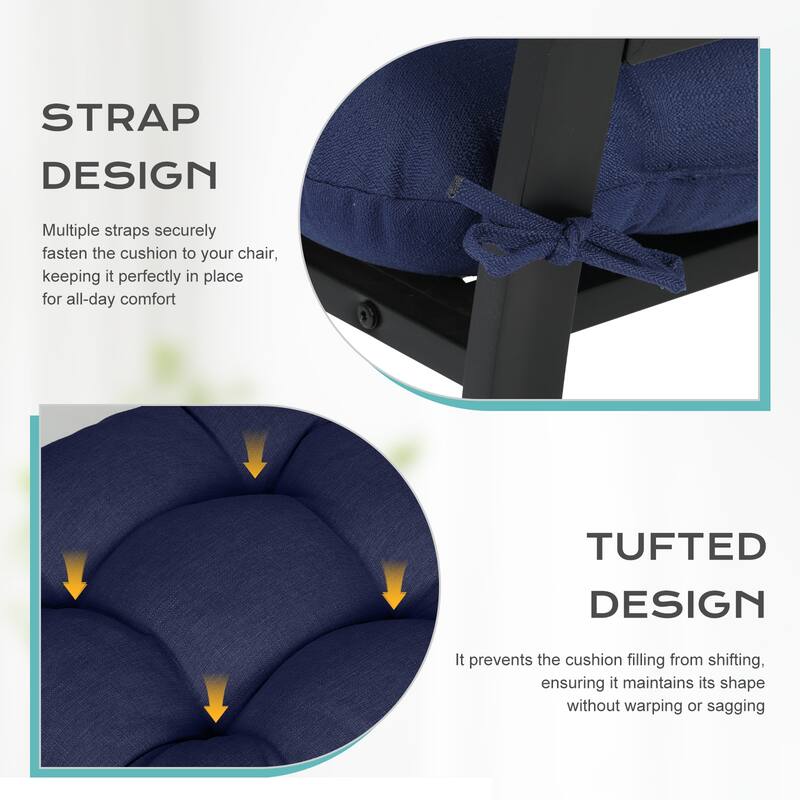 Aoodor Tufted Rocking Chair Cushion, Set of 2