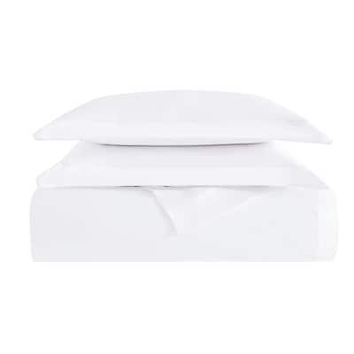 Vince Camuto Solid 400TC Percale 3 Piece Duvet Cover Set