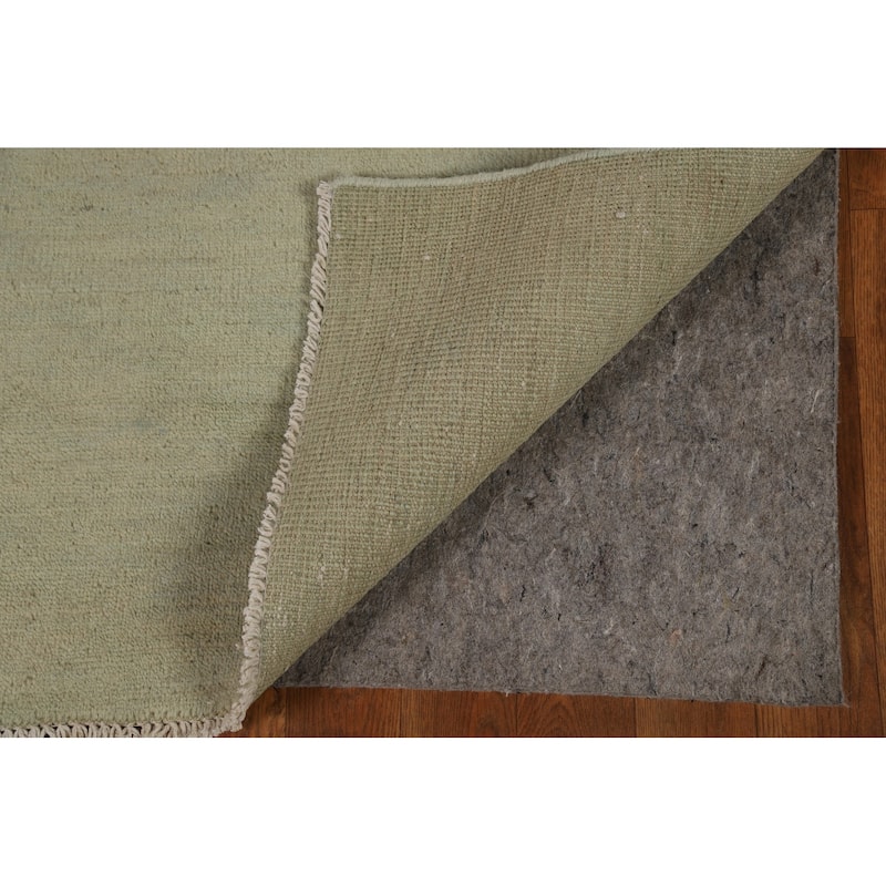 Hand Knotted Oriental 100% Wool Carpet Modern Modern Green Gabbeh Area Rug - 4' 9'' X 3' 2''