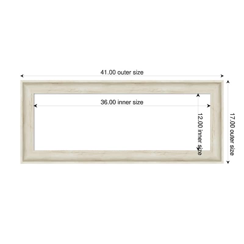 Amanti Art Regal Birch Cream Framed Dry Erase Magnetic Board - 41 x 17 in