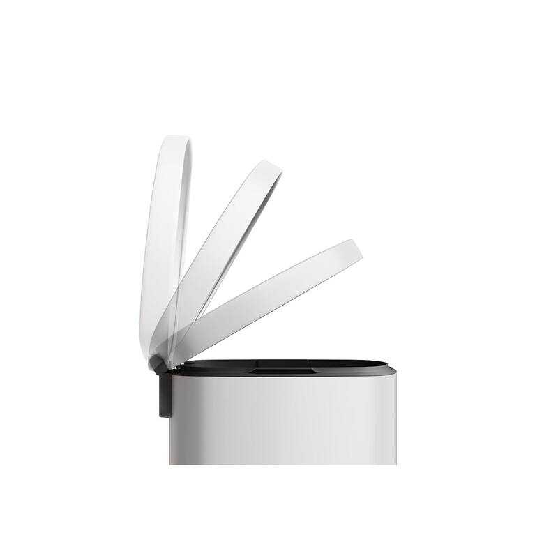 13 Gallon/50 Liter Large Kitchen Trash Can with Lid, Step-On Trash Can with Inner Drum