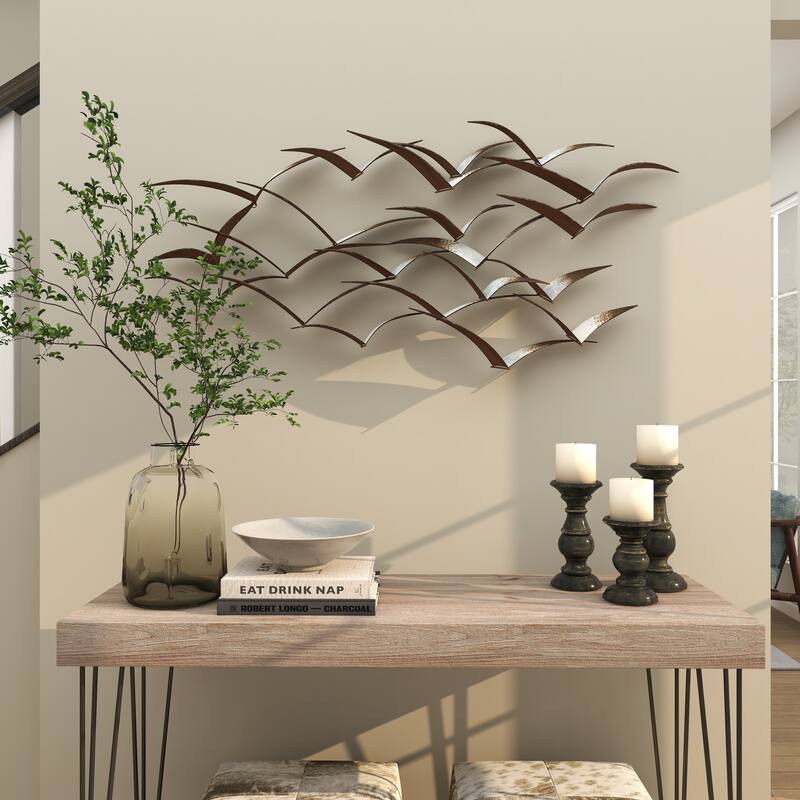 Brown Metal Scroll Home Wall Decor