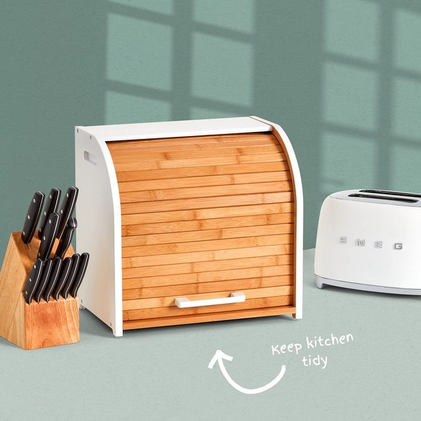 BREAD BIN 2個 2PCS Large Bread Box for Countertop, Stackable Double Layer