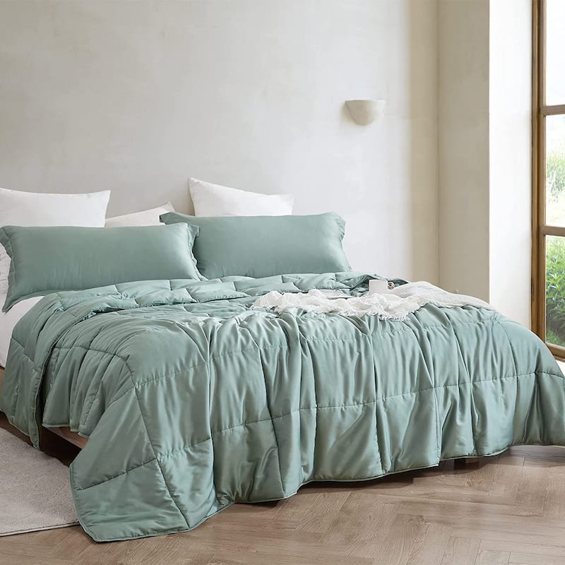 Cool as a Cucumber - Coma Inducer® Cooling Comforter Set - Iceberg Green - Oversized King