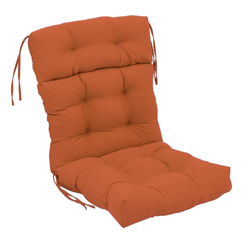 Multi-Section Tufted Twill Seat/Back Chair Cushion (Multiple Sizes) - 22 x 45 - Spice