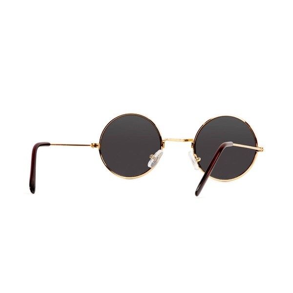 gold frame black lens sunglasses