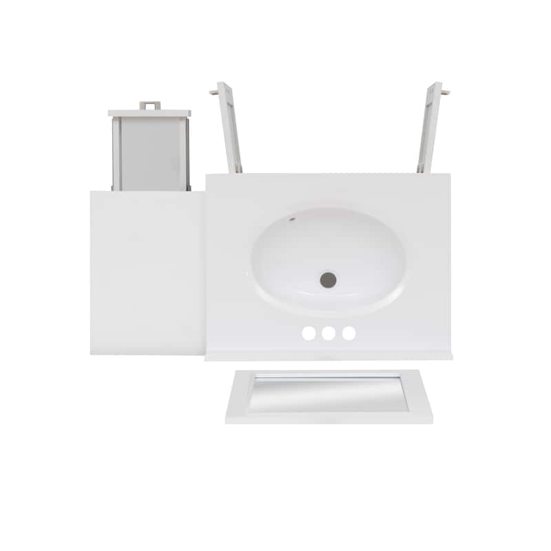 Blakely Vanity with Mirror and 12-inch Side Cabinet