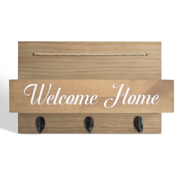WallBeyond Key Rack Wooden Mail Holder Organizer for Entryway