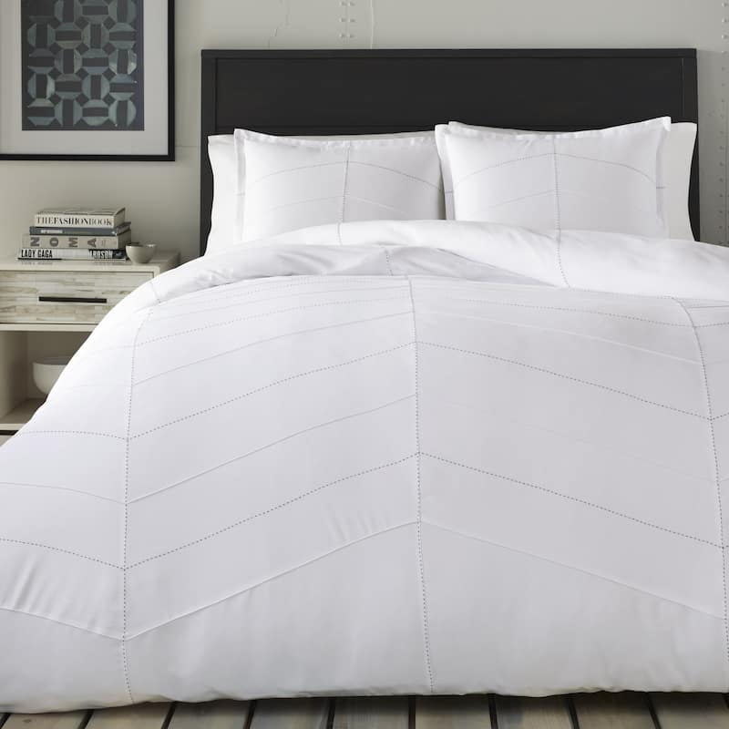 City Scene Courtney Comforter Set - White - Twin