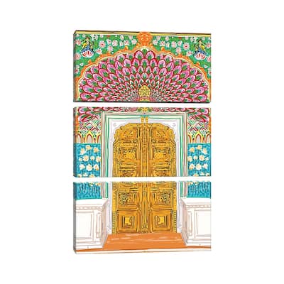 iCanvas "Jaipur Palace Front Entrance Door" by 83 Oranges 3-Piece Wall Art Set