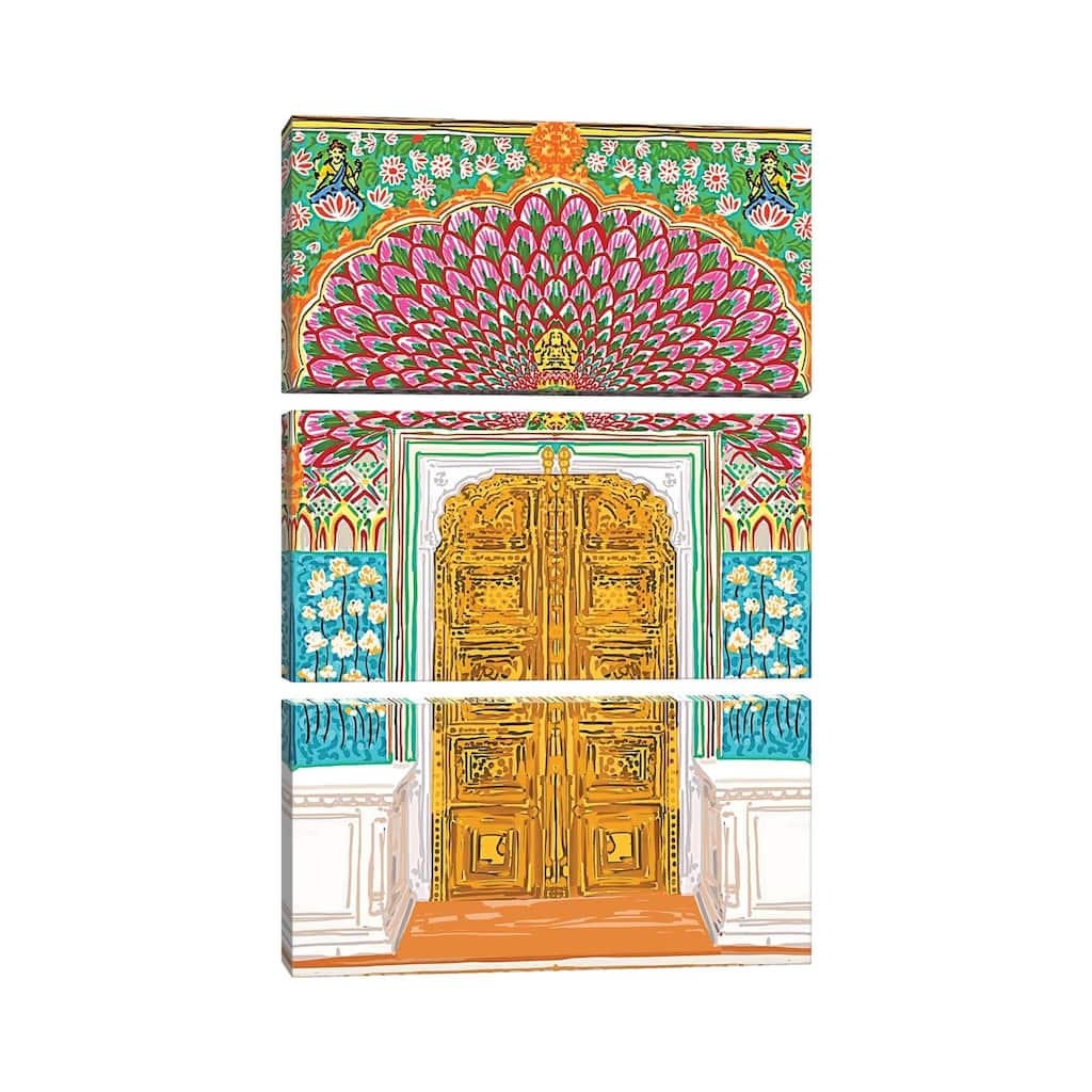 iCanvas "Jaipur Palace Front Entrance Door" by 83 Oranges 3-Piece Wall Art Set