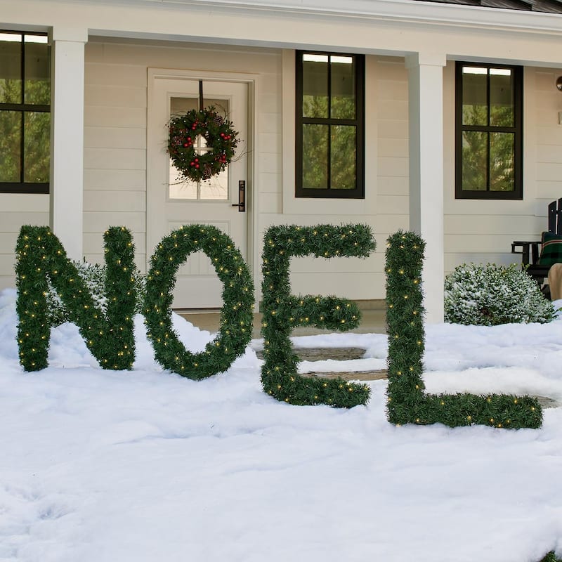 Pre-Lit Noel Artificial Pine Christmas Yard Decoration - 5.5' - Green