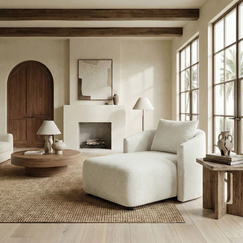 SAFAVIEH Couture Gwendelyn Chaise Lounge - 59"W x 39"D x 30"H