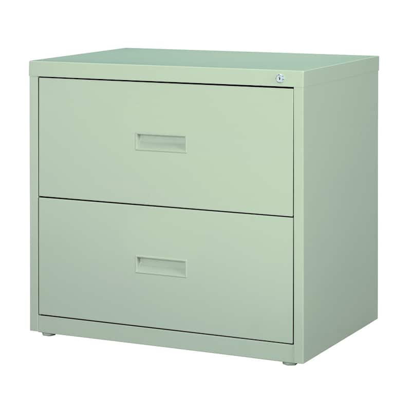 Hirsh Commercial 30" Wide 2-Drawer Lateral File Cabinet, Light Gray - Grey