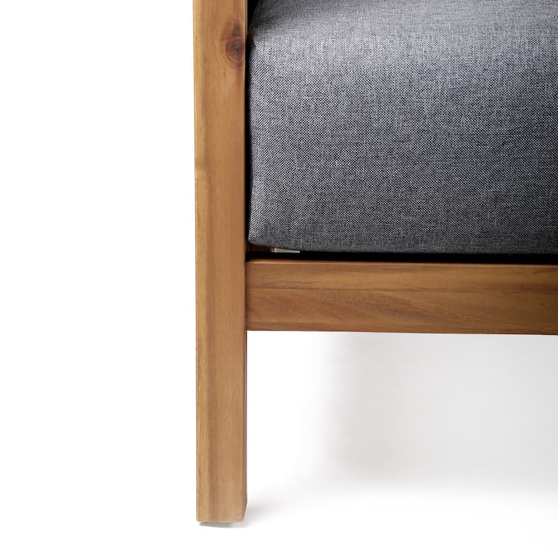 Sienna Eucalyptus Solid Wood and Rope 81" All Weather Patio Outdoor Sofa