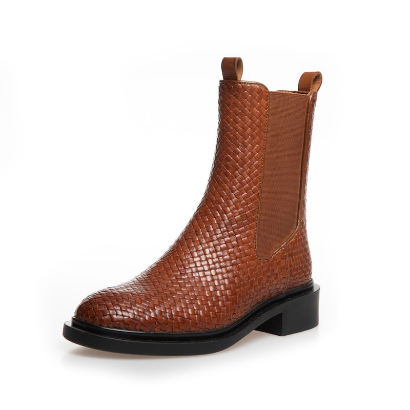 Copenhagen Basketweave Leather Chelsea Boot