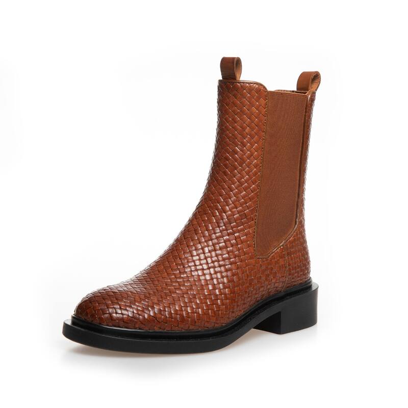 Copenhagen Shoes Movement Woven Leather Chelsea Boot