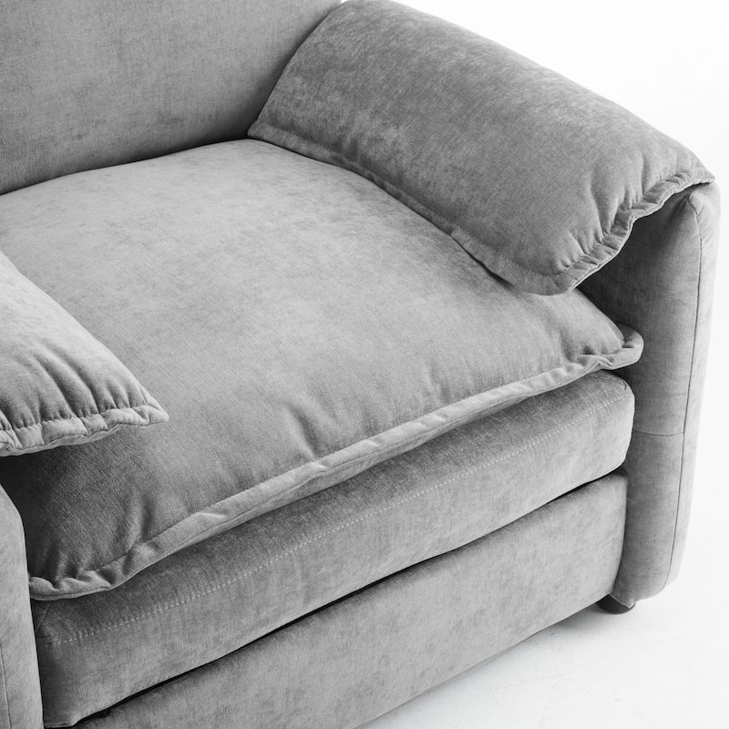 Chenille Oversized Lounge Chair with Thick Cushions and High Back Support Wide Seat