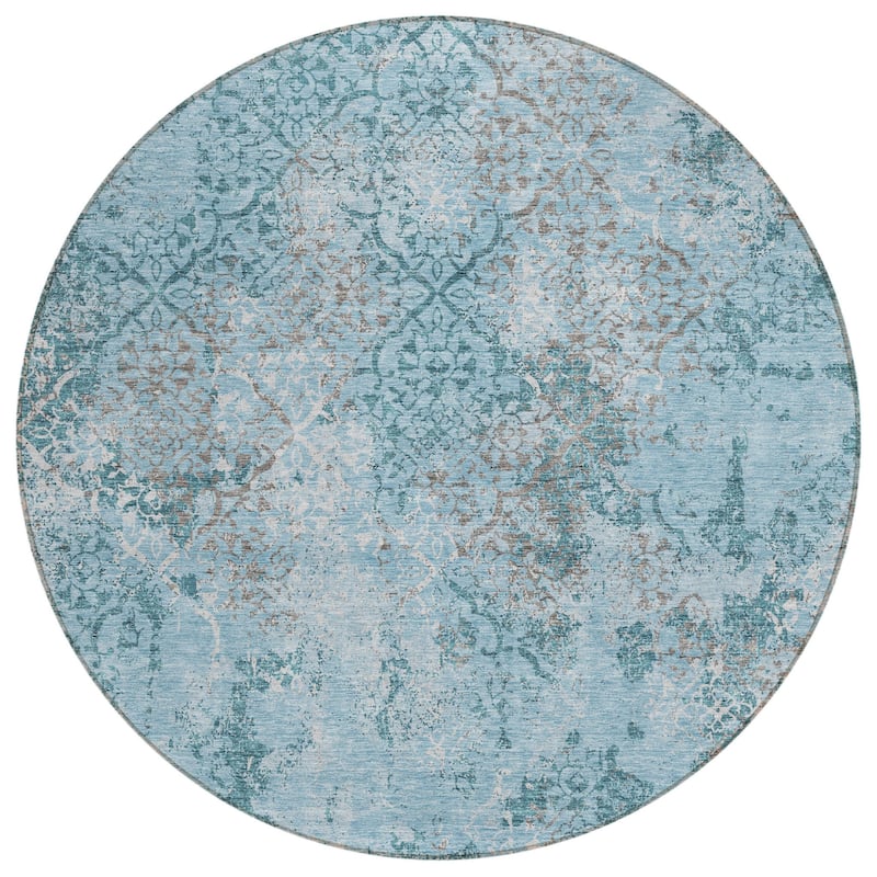 HomeRoots Floral Transitional Rectangle Outdoor Rug