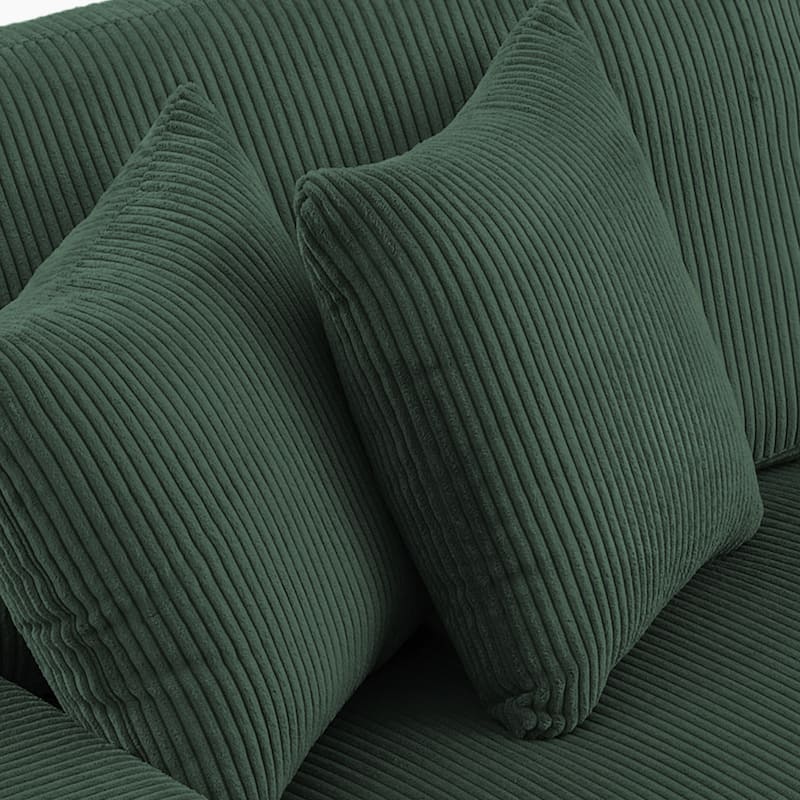 Corduroy Throw Pillow Striped Pillow for Couch Set of 2