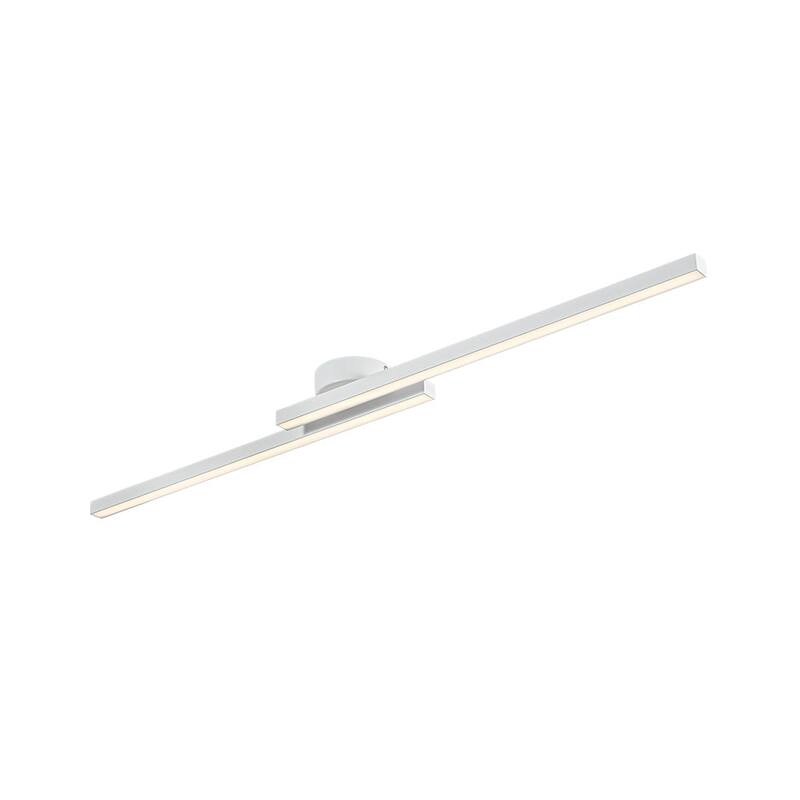 Contemporary 2-Light Black Linear Dimmable LED Vanity Wall Lamp