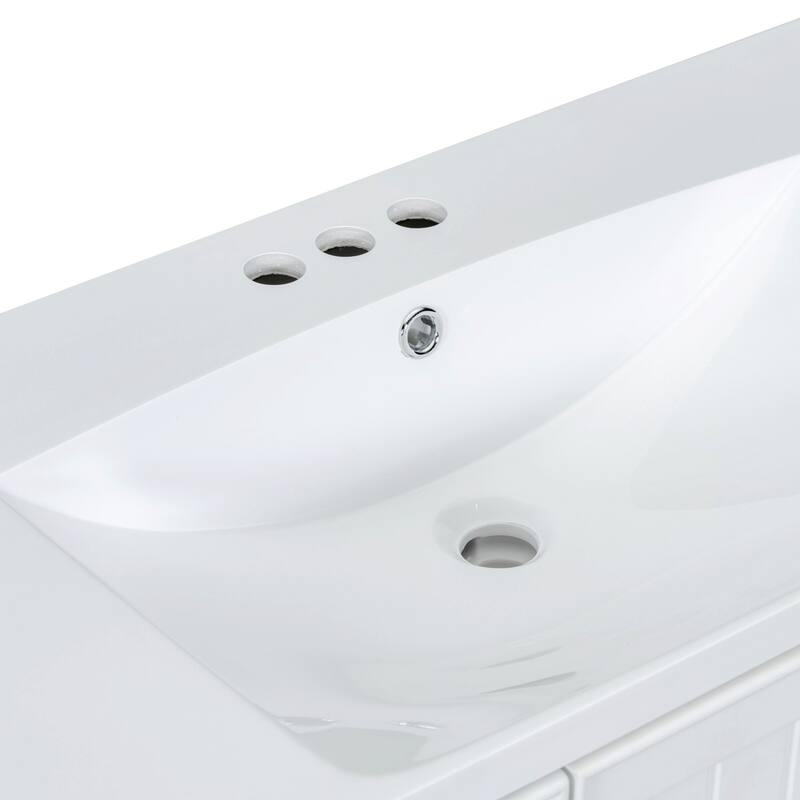 Bathroom Vanity with Sink,Cabinet,and Drawers,Open Shelf