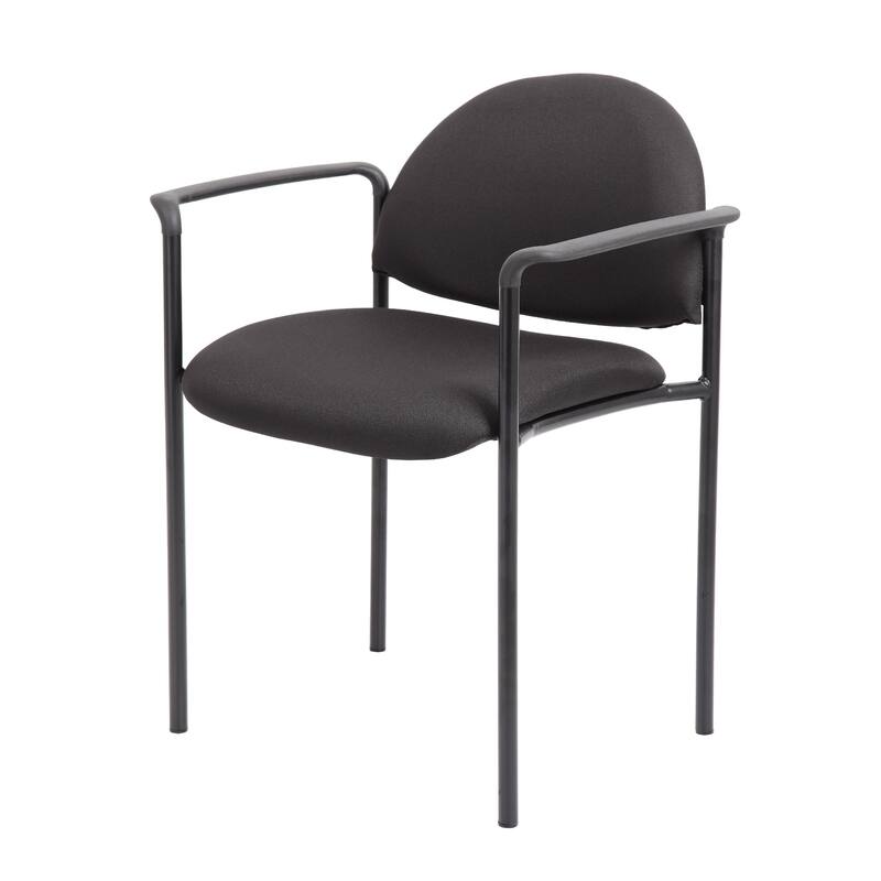 Wade Diamond Stackable Chair, Molded Cap, Waterfall Seat, Black Crepe