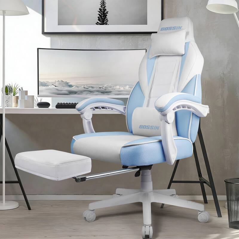 BOSSIN Racing Style Gaming Chair,300 lbs Big and Tall gamer chair High Back Computer Chair