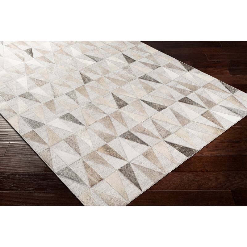 Urocyon Modern Viscose/Hair-On-Hide Handmade Area Rug