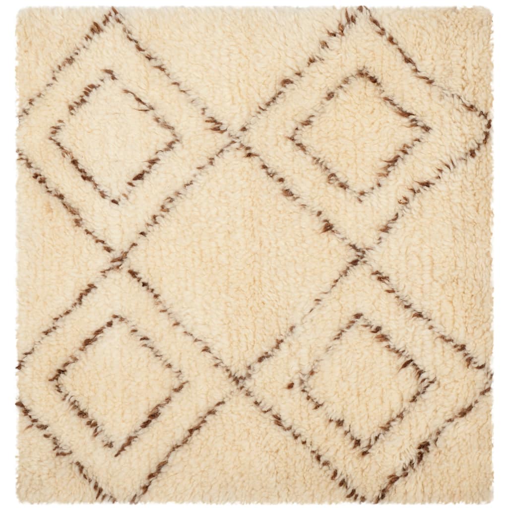 SAFAVIEH Hand-knotted Moroccan Kahori Ivory Wool Rug