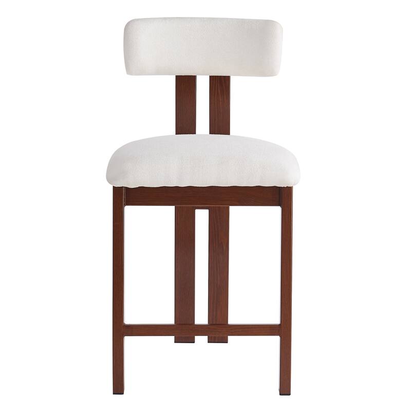 Elegant Round Kitchen Stools‌ – 26.5" Low Back Bar Stools with Padded Seat & Sturdy Metal Frame – Perfect for Dining Areas