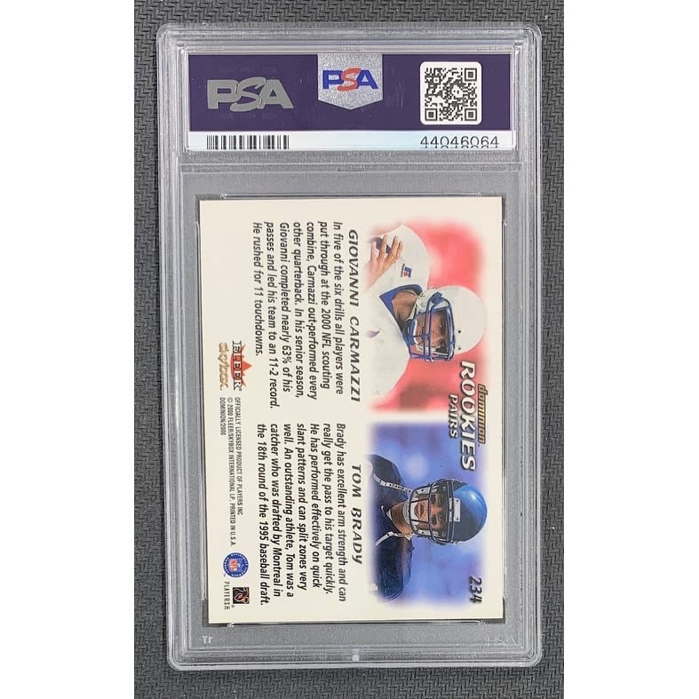 Tom Brady 2000 Skybox Dominion Football Rookie Card #234 Graded PSA 8 - 8' x 11'