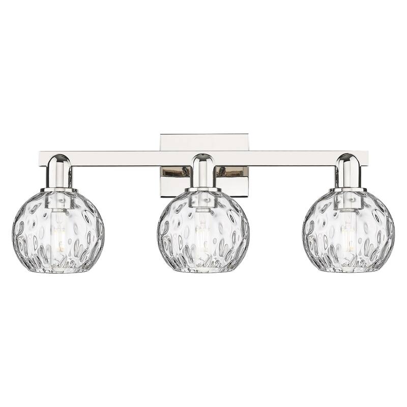 Innovations Lighting Endless Possibilities Arcadia - Athens Water Glass - 3 Light 25" Bath Vanity Light - Polished Nickel