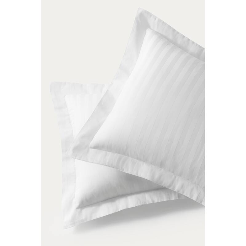 Brooks Brothers Sateen Stripe Cotton Sham Case Pair