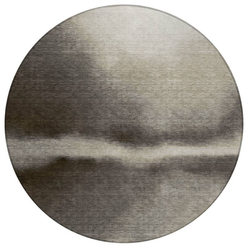 Machine Washable Indoor/ Outdoor Modern Landscape Chantille Rug