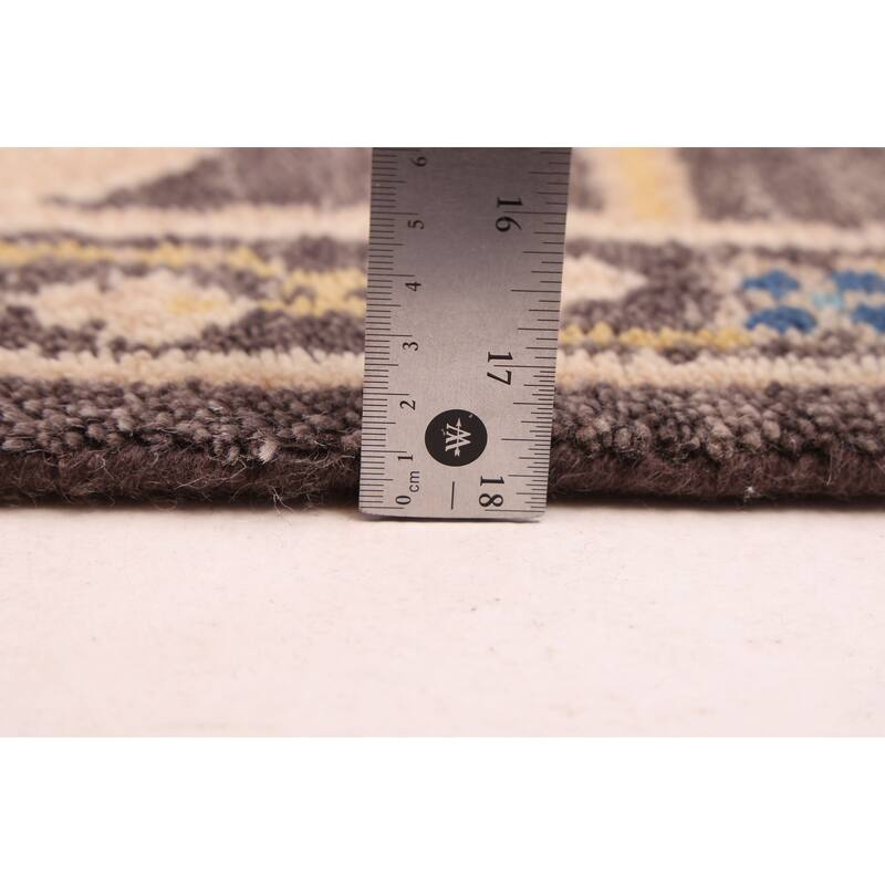 ECARPETGALLERY Hand-knotted Modern Oushak Charcoal Wool Rug - 8'2 x 9'10