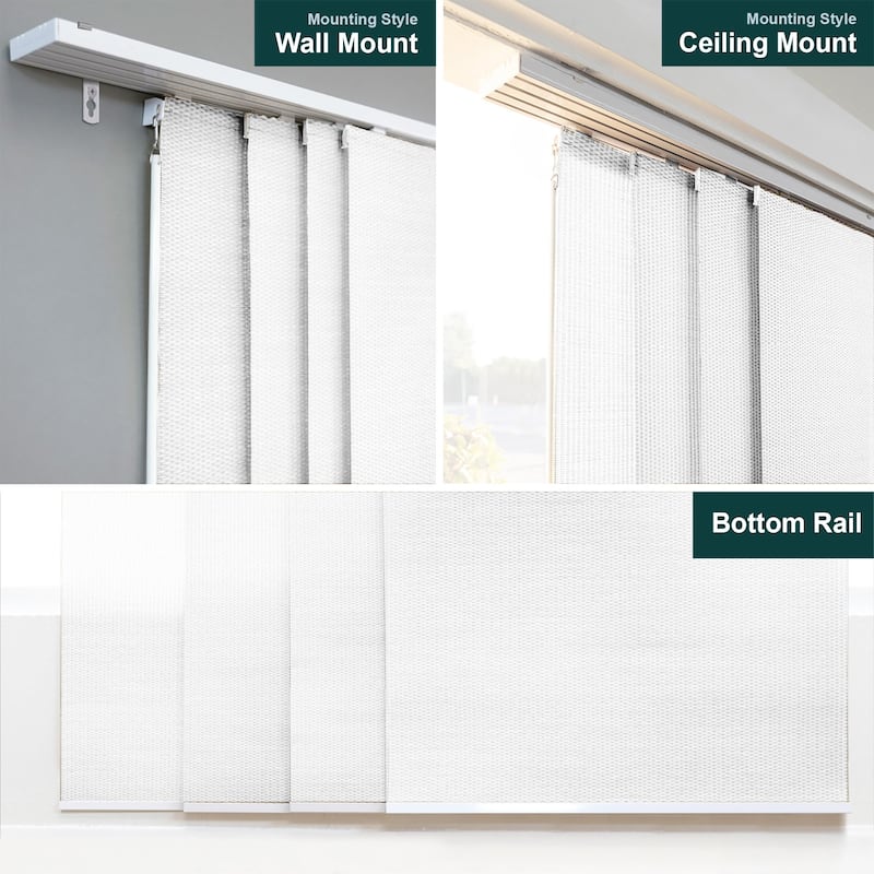 CHICOLOGY Adjustable Sliding Panels, 4-Rail Track, Light Filtering
