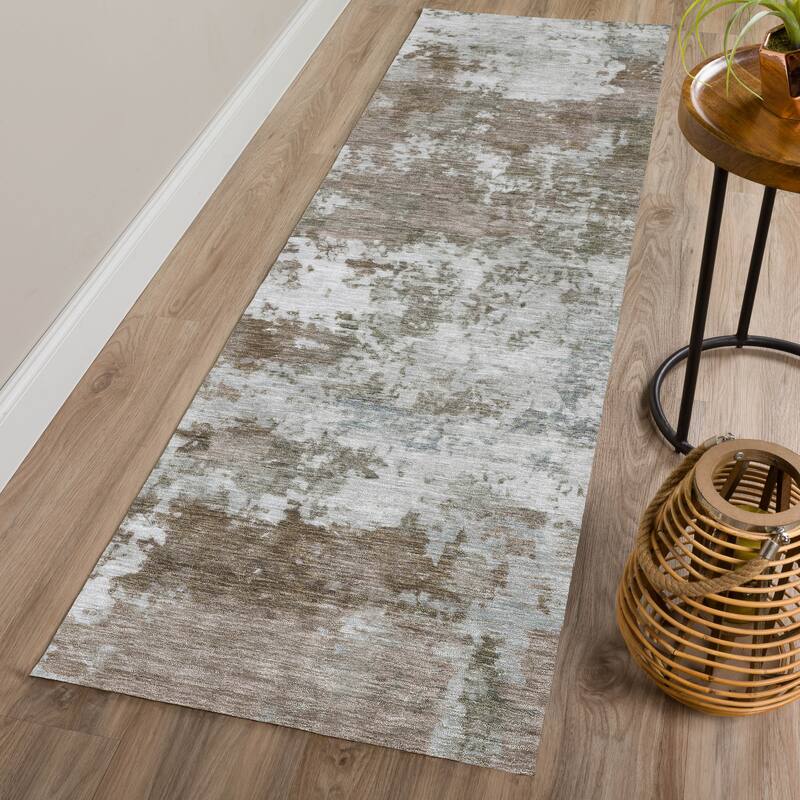 Machine Washable Indoor/ Outdoor Modern Jenna Chantille Rug