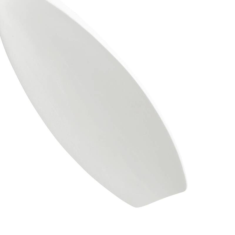 52 Inch Wooden Ceiling Fan White 3 Solid Wood Blades Remote Control Reversible DC Motor With Led Light - Matte White
